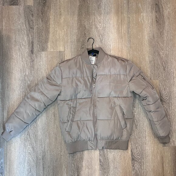 H&M Other - H&M Divd Supply Mens Small Utility Inspired Bomber Jacket Beige/Khaki